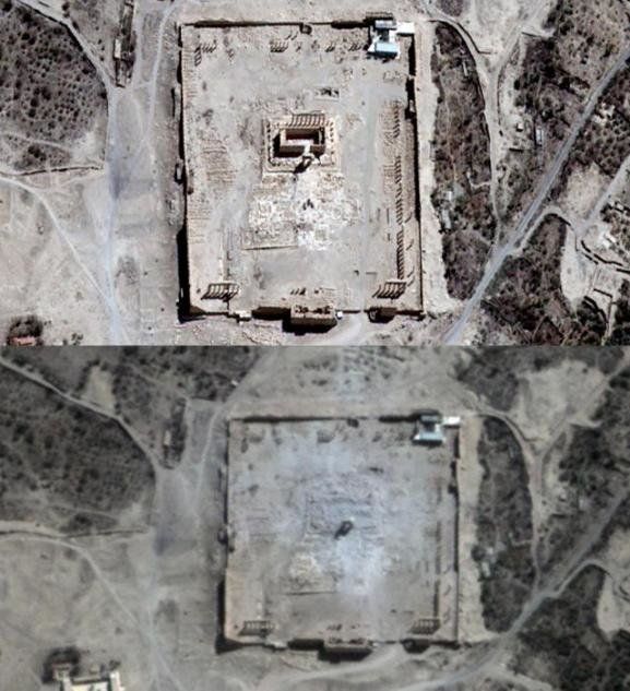 З'явилося фото зруйнованого храму в Пальмірі