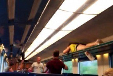 Шокуюча поведінка німецьких фанатів у поїзді (ВІДЕО)