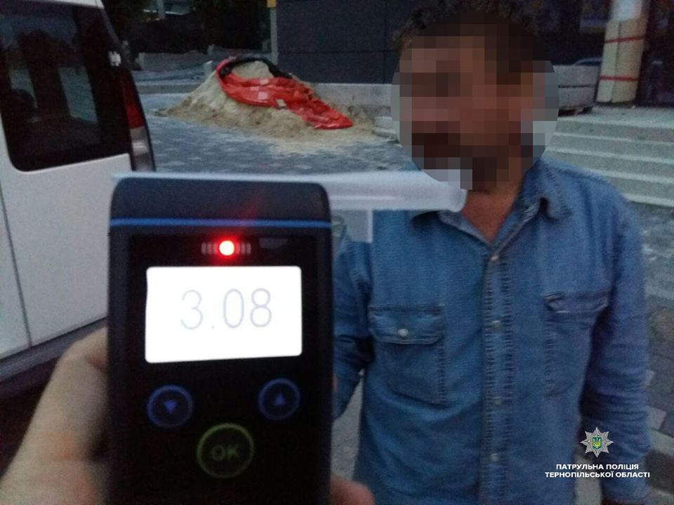 У Тернополі водій іномарки встановив алкогольний антирекорд (ФОТОФАКТ)
