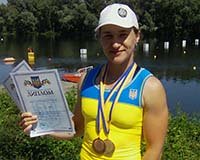 Тернополянка Тетяна Єднак привезла повний комплект нагород із Кубку України з веслування на байдарках і каное