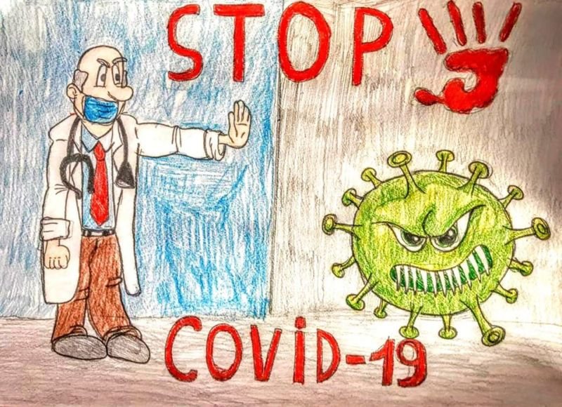 Юні художники з Тернополя створюють малюнки, аби боротися з поширенням коронавірусу (ФОТО)
