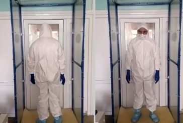 У лікарнях Тернополя облаштували рамки для дезінфекції медиків, які допомагають хворим на COVID-19 (ФОТО)