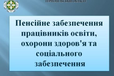 Як призначають пенсії працівникам освіти, охорони здоров’я та соціального забезпечення на Тернопільщині (роз'яснення)