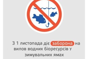 На Тернопільщині з 1 листопада заборонено ловити рибу в зимувальних ямах