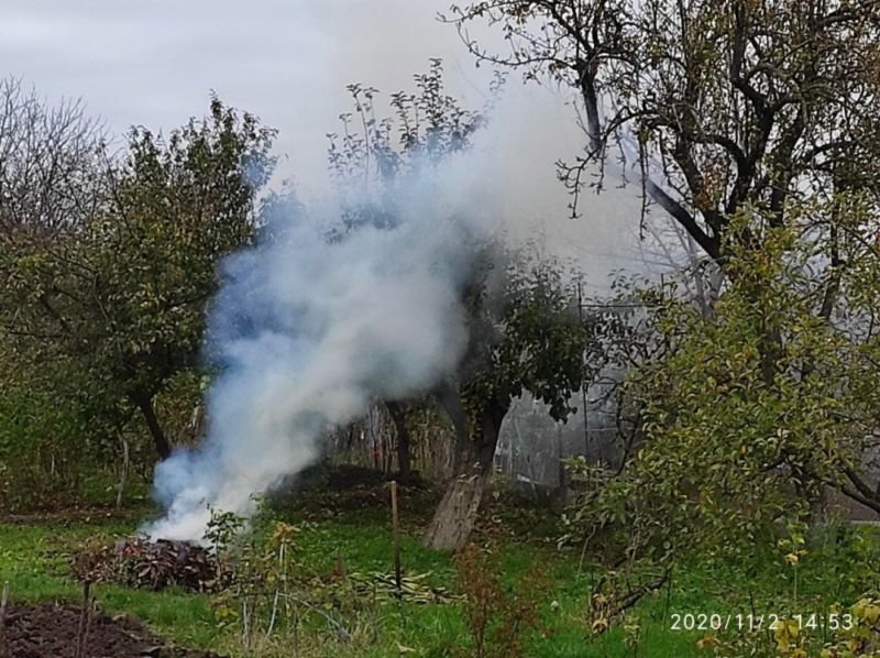 У Тернополі поліцейські складають адмінпротоколи на містян, які спалюють листя