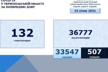 На Тернопільщині за добу виявили 132 нових випадків COVID-19: ситуація в районах