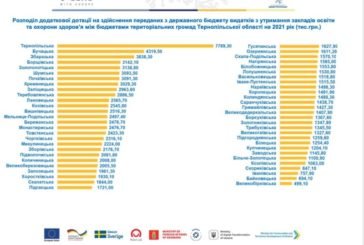 Скільки додаткової дотації отримають громади Тернопільщини