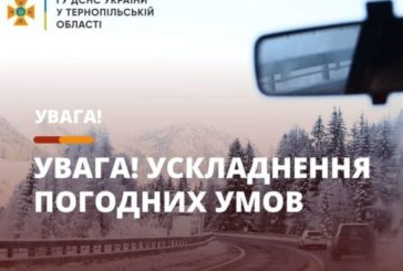 На Тернопільщині прогнозують хуртовини