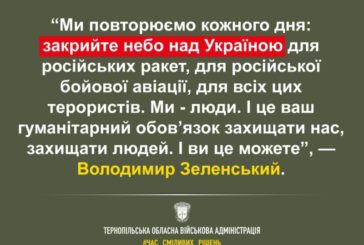 Український народ вимагає закрити небо: жителі Тернопільщини звернулися до держав-членів НАТО