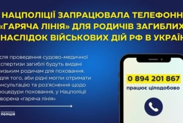 Нацполіція України відкрила «гарячу лінію» для родичів загиблих внаслідок військових дій росії