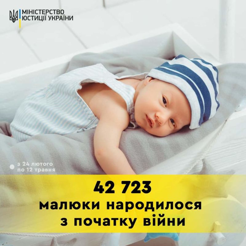 За 78 днів війни в Україні зареєстрували народження майже 43 тисяч малюків