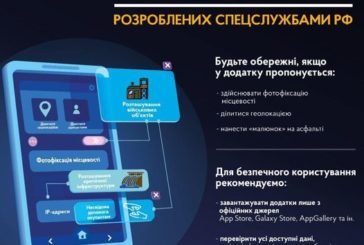 Кіберполіція попереджає про небезпеку використання мобільних застосунків, розроблених спецслужбами росії