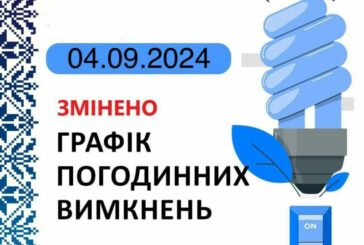 Графік відключення світла в Тернополі та області на 4 вересня (ОНОВЛЕНО)