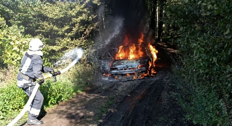 У Тернопільському районі вогонь повністю знищив авто