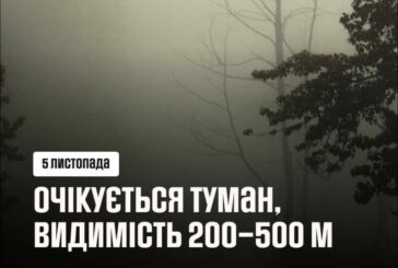 На Тернопільщині водіїв попереджають про сильний туман