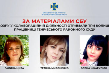 У Тернополі СБУ повідомила про підозру трьом колаборанткам, які працюють на росіян в окупаційному суді