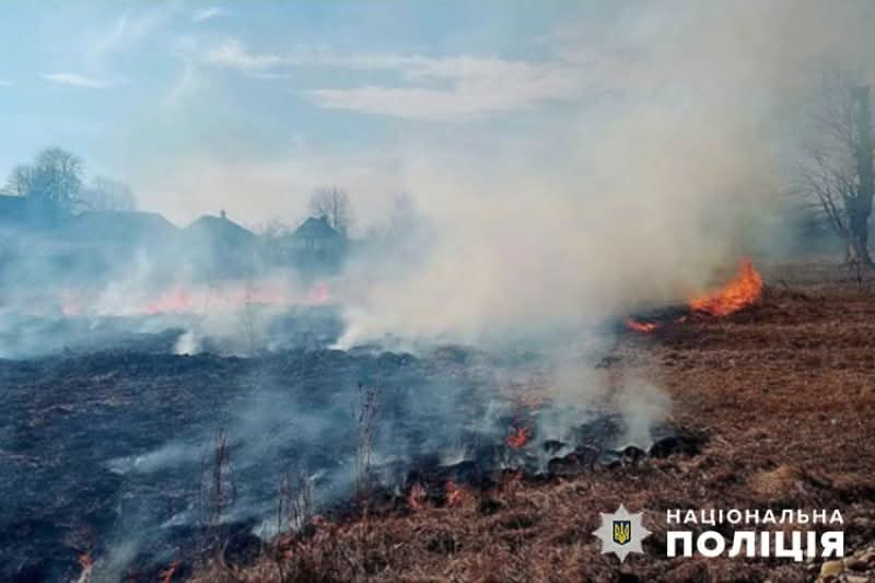 Жителів Тернопільщини просять не палити сухостій: під час війни загрожують великі штрафи та навіть довічне ув’язнення