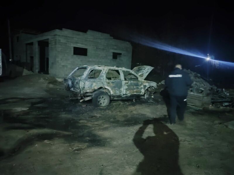 На Тернопільщині згоріла військова автівка