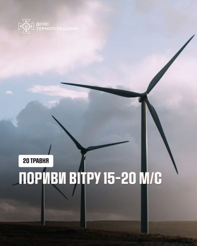 У вівторок на Тернопільщині прогнозують сильний вітер