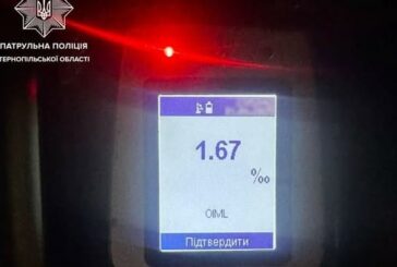 На Тернопільщині у вихідні виявили шестеро п’яних водіїв